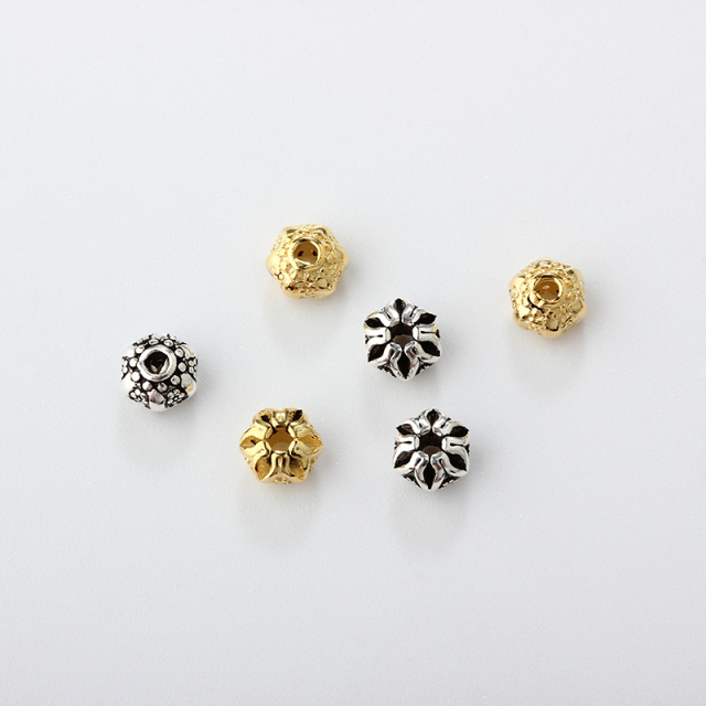 Renfook 925 Sterling Silver Lantern Spacer Beads
