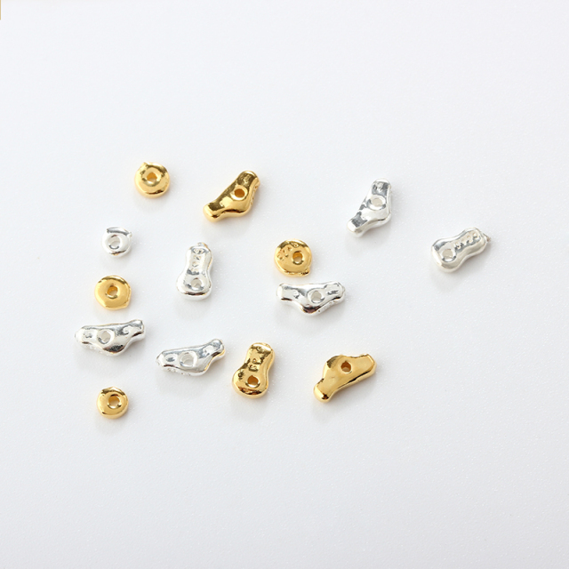 925 Sterling Silver Diy Irregular Spacer Bead