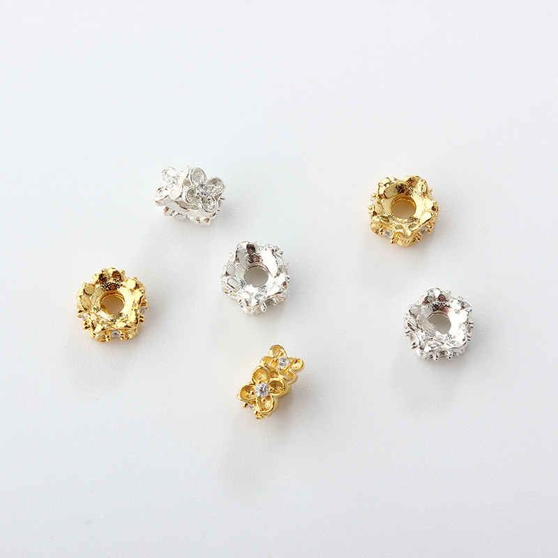 925 Sterling Silver Flower Spacer Beads