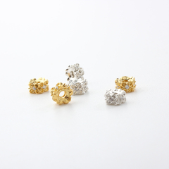 925 Sterling Silver Flower Spacer Beads