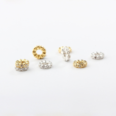 925 Sterling Silver Diy CZ Spacer Bead