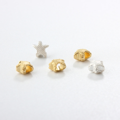 925 Sterling Silver Diy Starfish Spacer Beads
