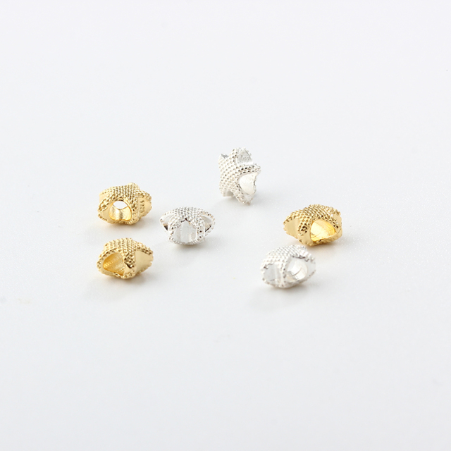 925 Sterling Silver Diy Starfish Spacer Beads