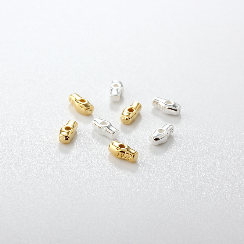 925 Sterling Silver Diy Perforated Long Bead