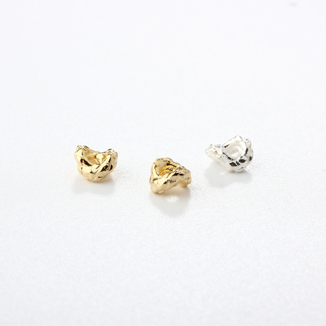925 Silver Diy Double-Layer Irregular Beads