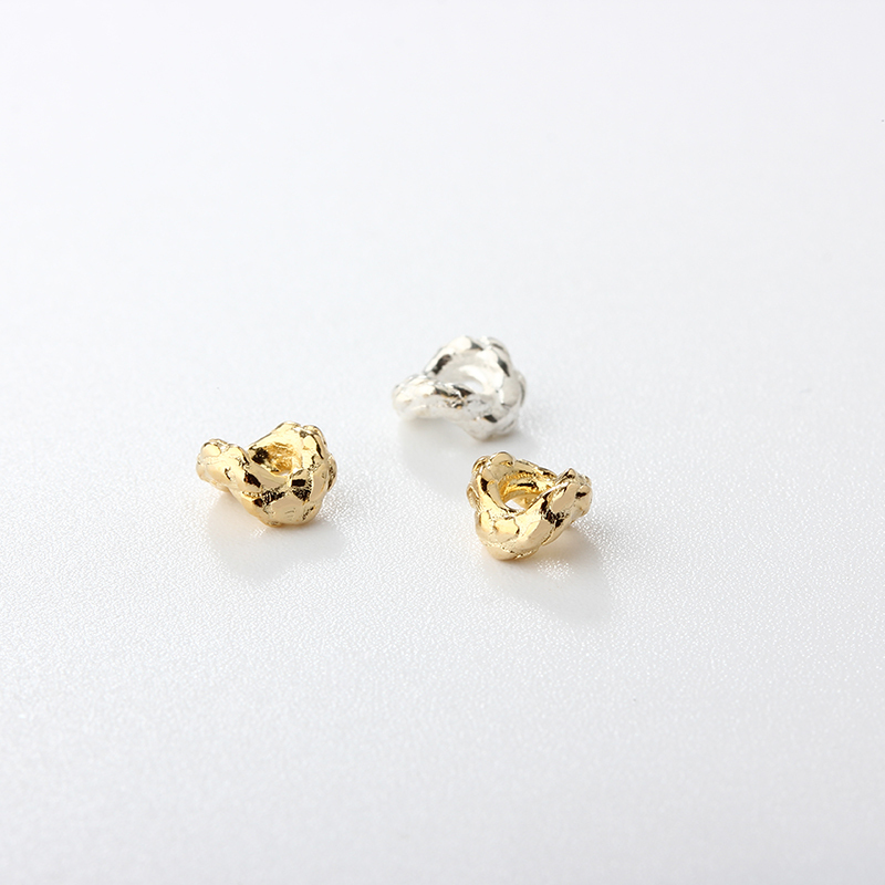 925 Silver Diy Double-Layer Irregular Beads