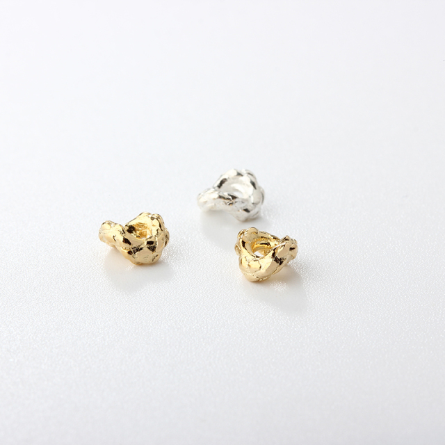 925 Silver Diy Double-Layer Irregular Beads