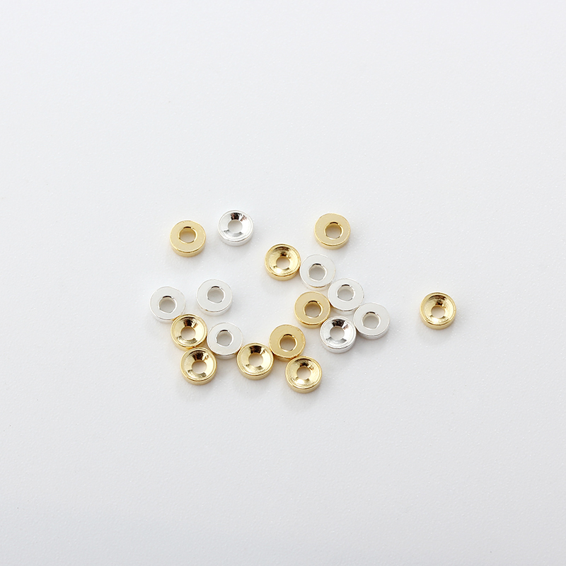 925 Sterling Silver Diy Flat Round Spacer Bead