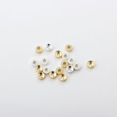 925 Sterling Silver Diy Flat Round Spacer Bead