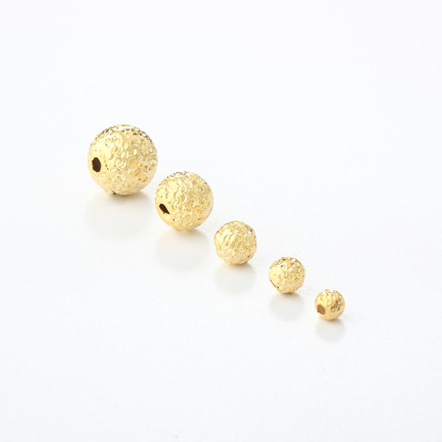 925 Sterling Silver Diy Crushed Ice Spacer Bead