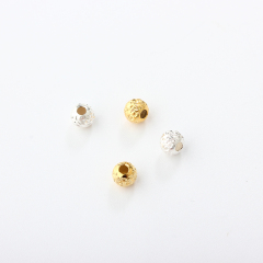 925 Sterling Silver Diy Crushed Ice Spacer Bead