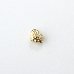 925 Sterling Silver Hammered Heart Bead