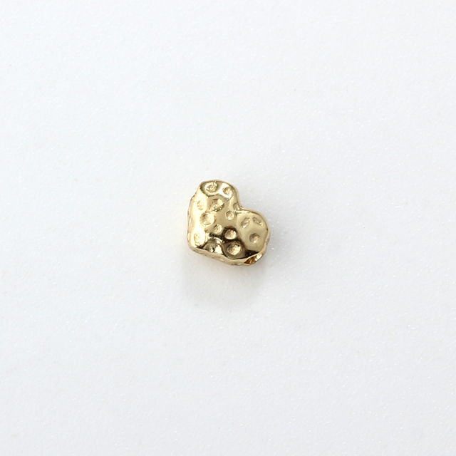 925 Sterling Silver Hammered Heart Bead
