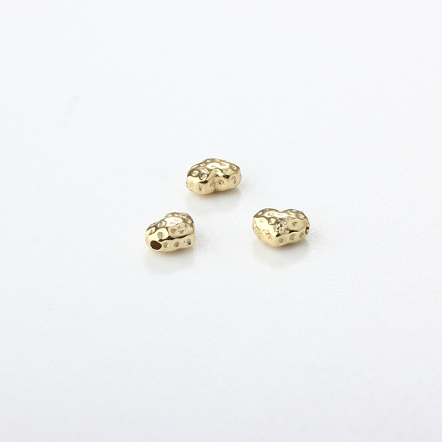 925 Sterling Silver Hammered Heart Bead