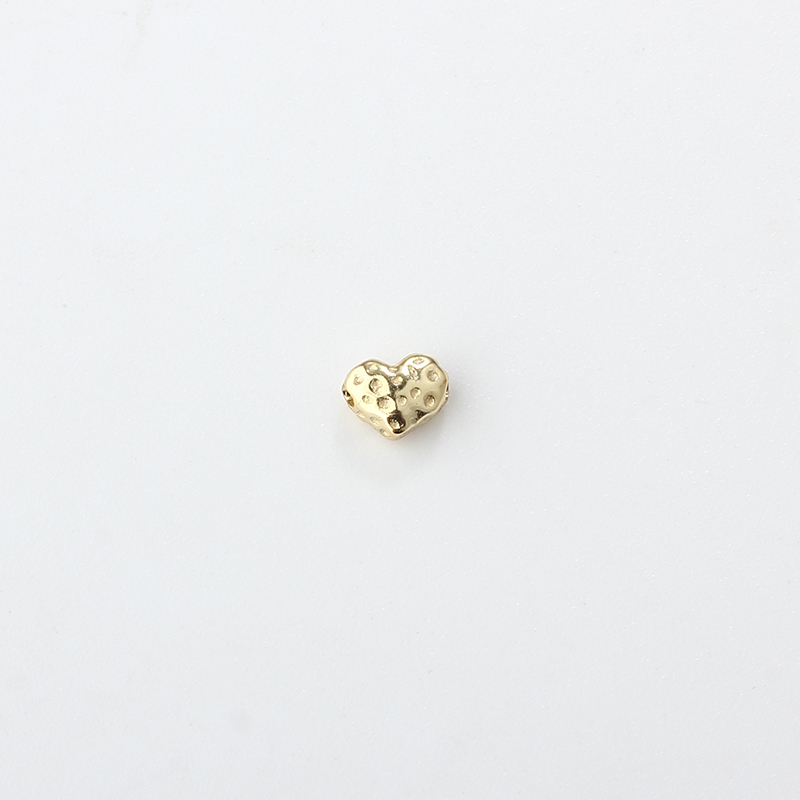 925 Sterling Silver Hammered Heart Bead