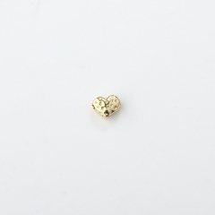 925 Sterling Silver Hammered Heart Bead