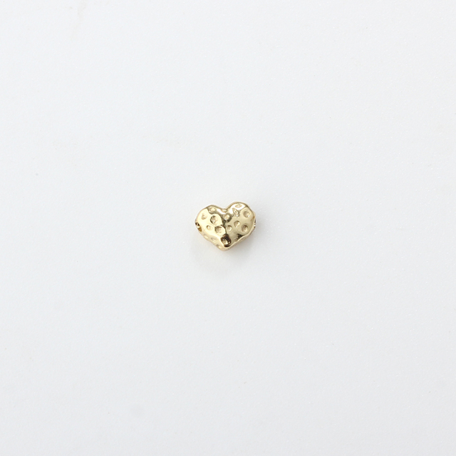 925 Sterling Silver Hammered Heart Bead