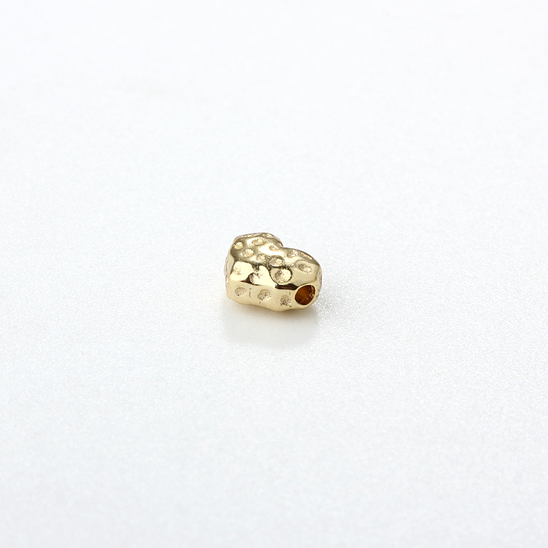 925 Sterling Silver Hammered Heart Bead