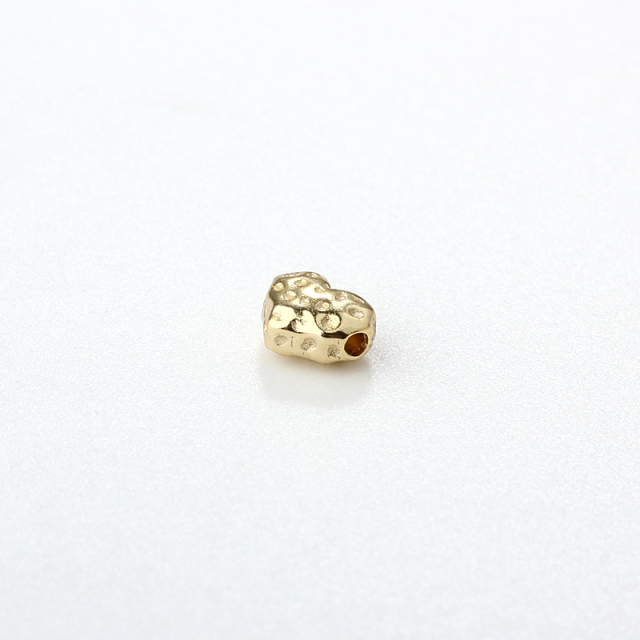 925 Sterling Silver Hammered Heart Bead