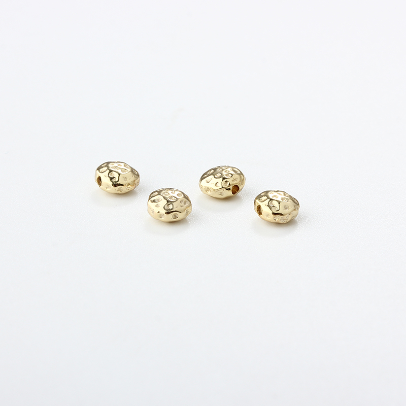 925 Sterling Silver Hammered Round Bead