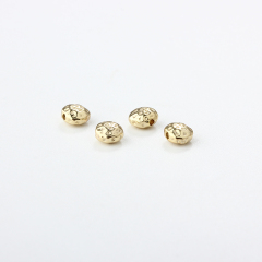 925 Sterling Silver Hammered Round Bead