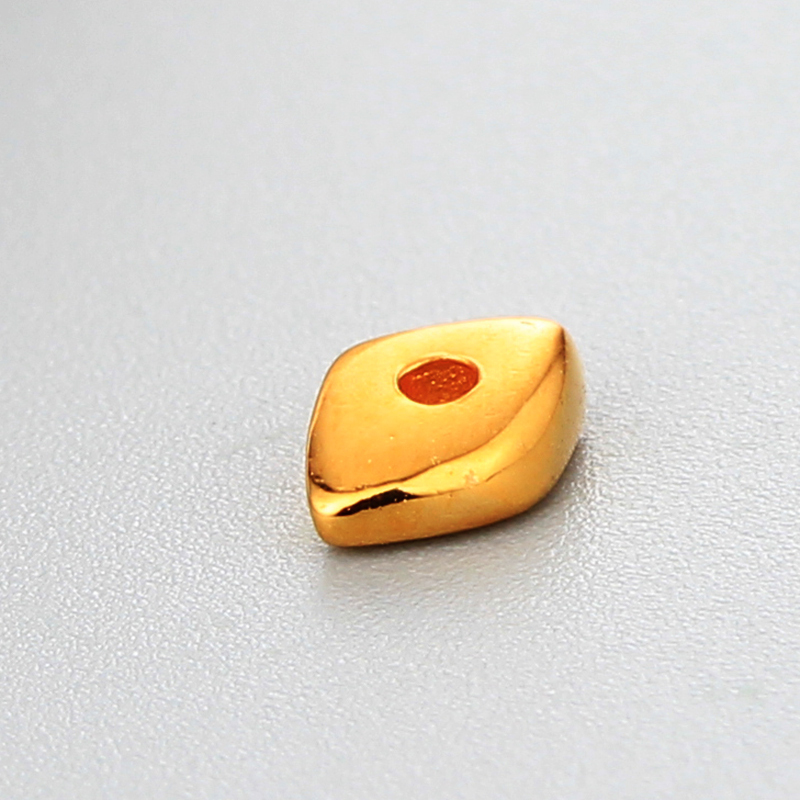 925 Sterling Silver Diamond Shaped Diy Beads