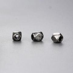 925 Sterling Silver Black Plating Irregular Shaped Beads