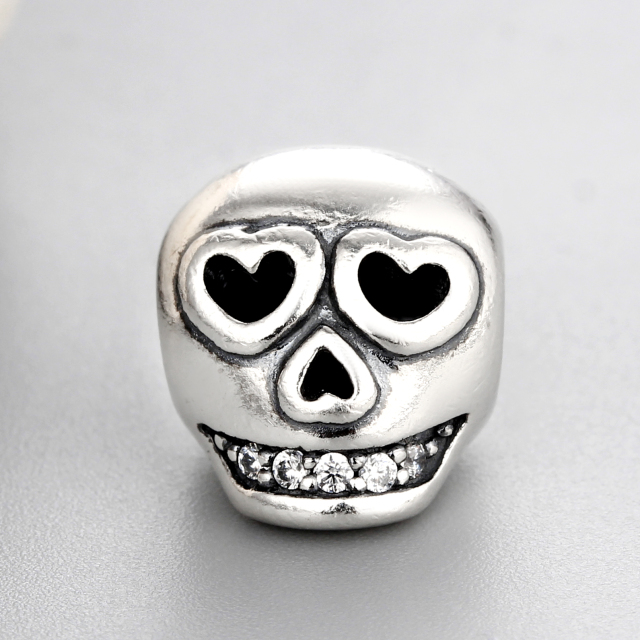 925 Sterling Silver Skull Beads