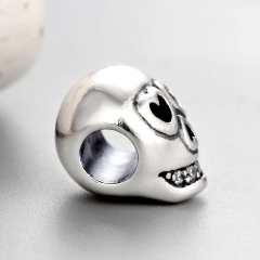 925 Sterling Silver Skull Beads