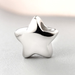 925 Sterling Silver Star Beads,8mm