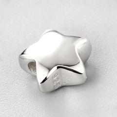 925 Sterling Silver Star Beads,8mm