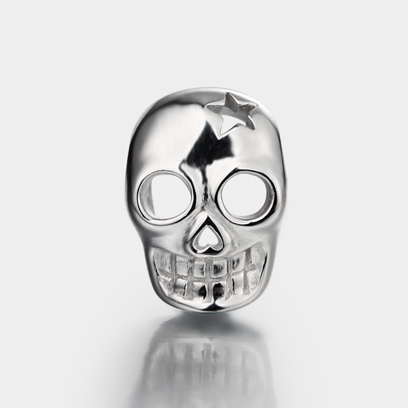925 Sterling Silver Skull Charm Beads Wholesale
