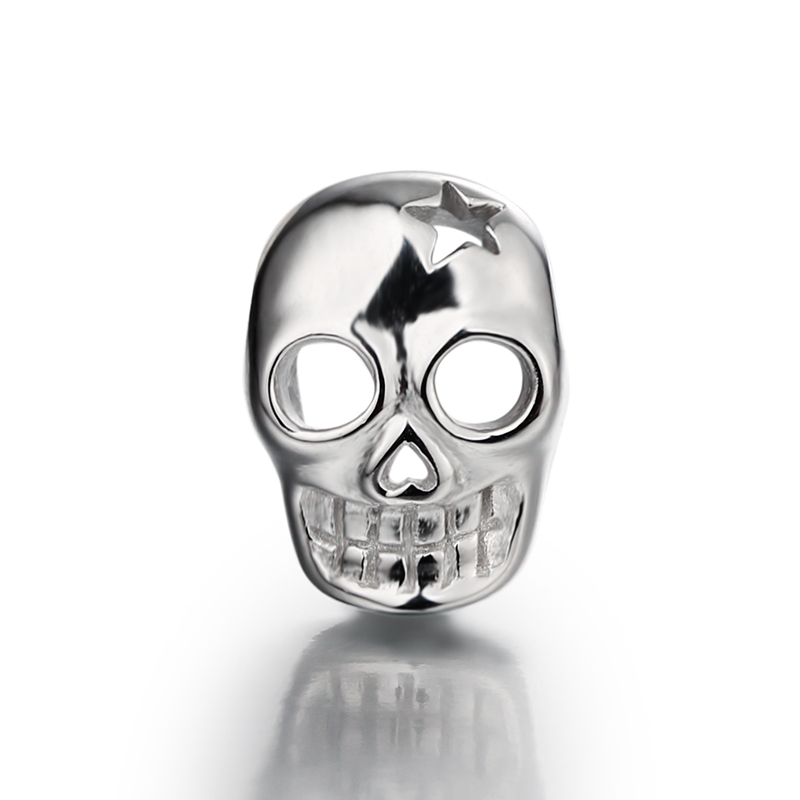 925 Sterling Silver Skull Charm Beads Wholesale