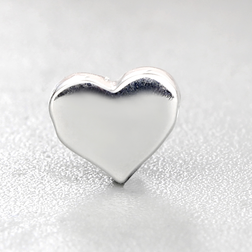 925 Sterling Silver Heart Bead