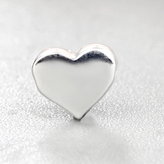 925 Sterling Silver Heart Bead
