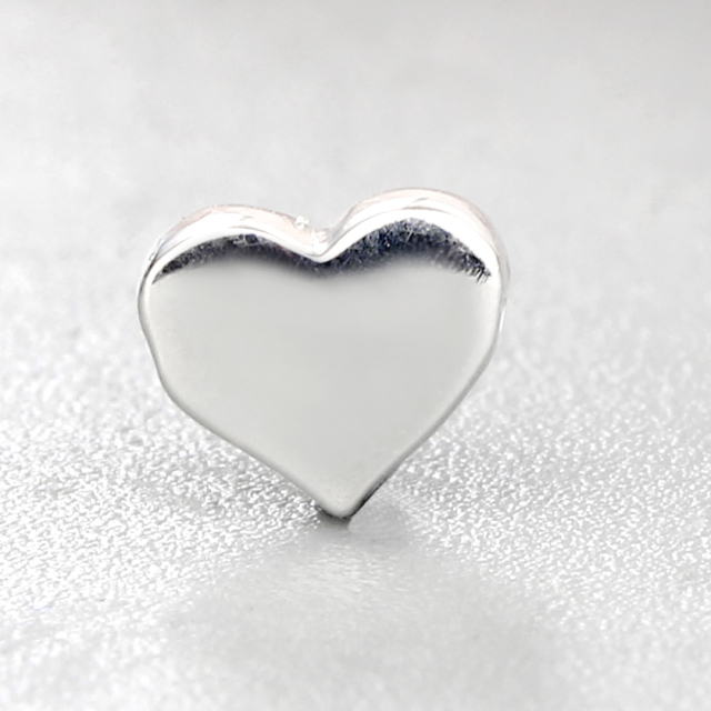 925 Sterling Silver Heart Bead
