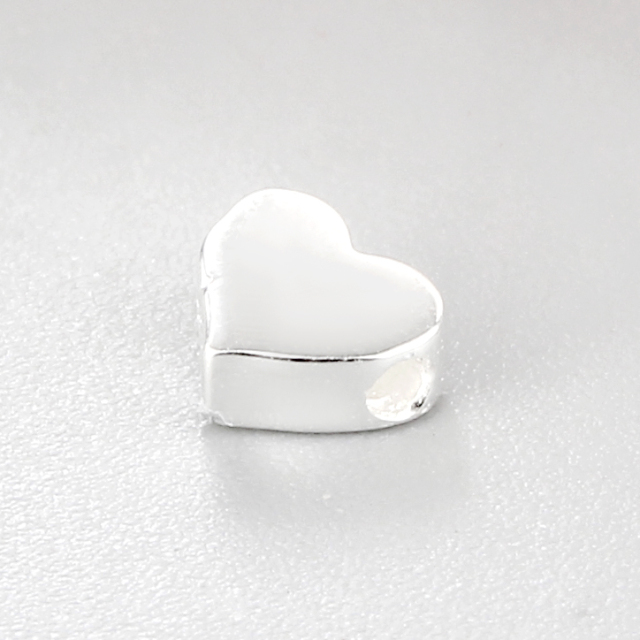 925 Sterling Silver Heart Bead