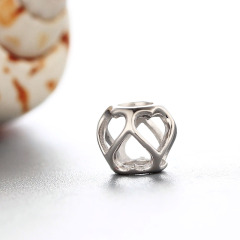 925 Sterling Silver Hollow Heart Cage Beads For Diy