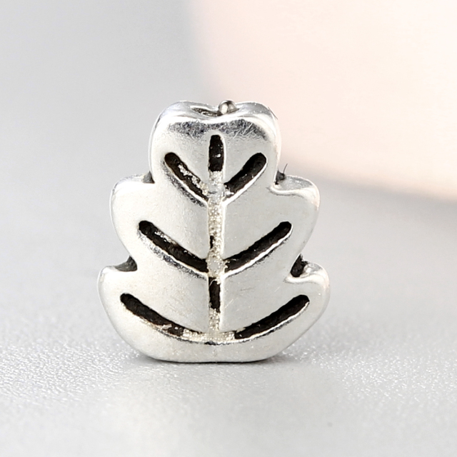 925 Sterling Silver Diy Palm Leaf Fan Beads
