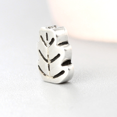 925 Sterling Silver Diy Palm Leaf Fan Beads
