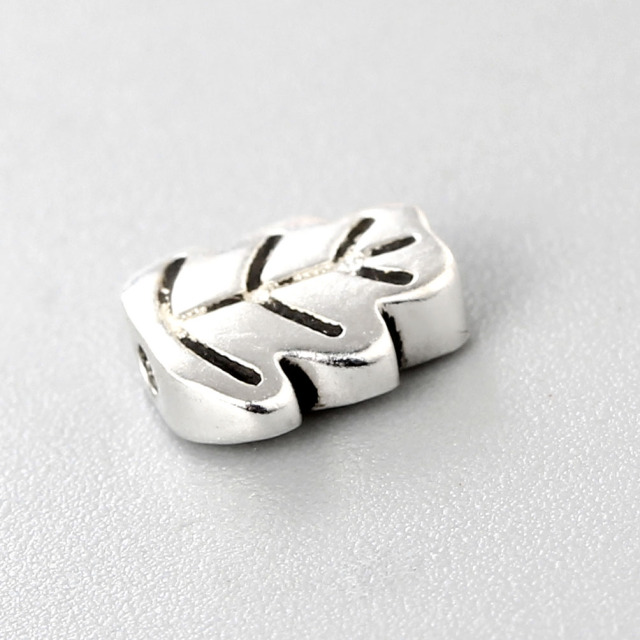 925 Sterling Silver Diy Palm Leaf Fan Beads