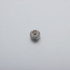 925 Sterling Silver Stardust Flat Bead