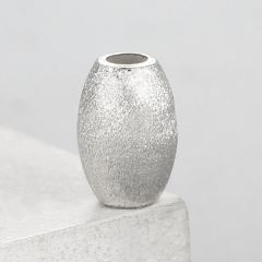 925 Sterling Silver Brushed Oval Shape Beads,6*9mm