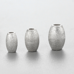 925 Sterling Silver Rough Brushed Oval Beads,5*8mm