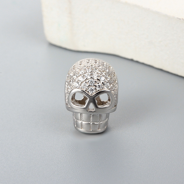 925 Sterling Silver Skull Shape Beads