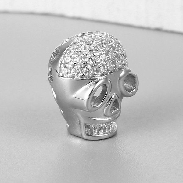 925 Sterling Silver Skull Beads