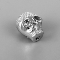 925 Sterling Silver Skull Beads