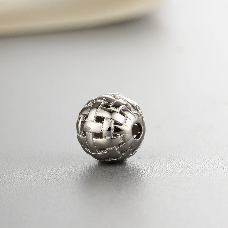 925 Sterling Silver Unique Weave Hollow Beads
