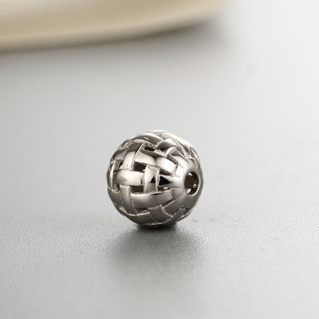 925 Sterling Silver Unique Weave Hollow Beads