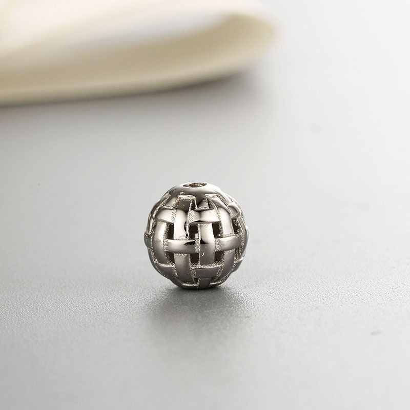 925 Sterling Silver Unique Weave Hollow Beads